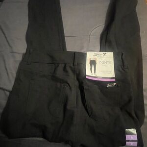 Seven7 Women’s Black Ponte Pants